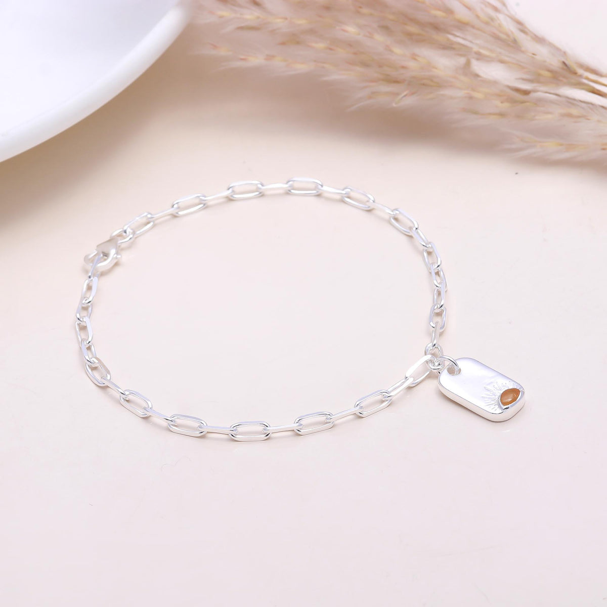 The Sun Tag: Paperclip Chain Sunburst Bracelet