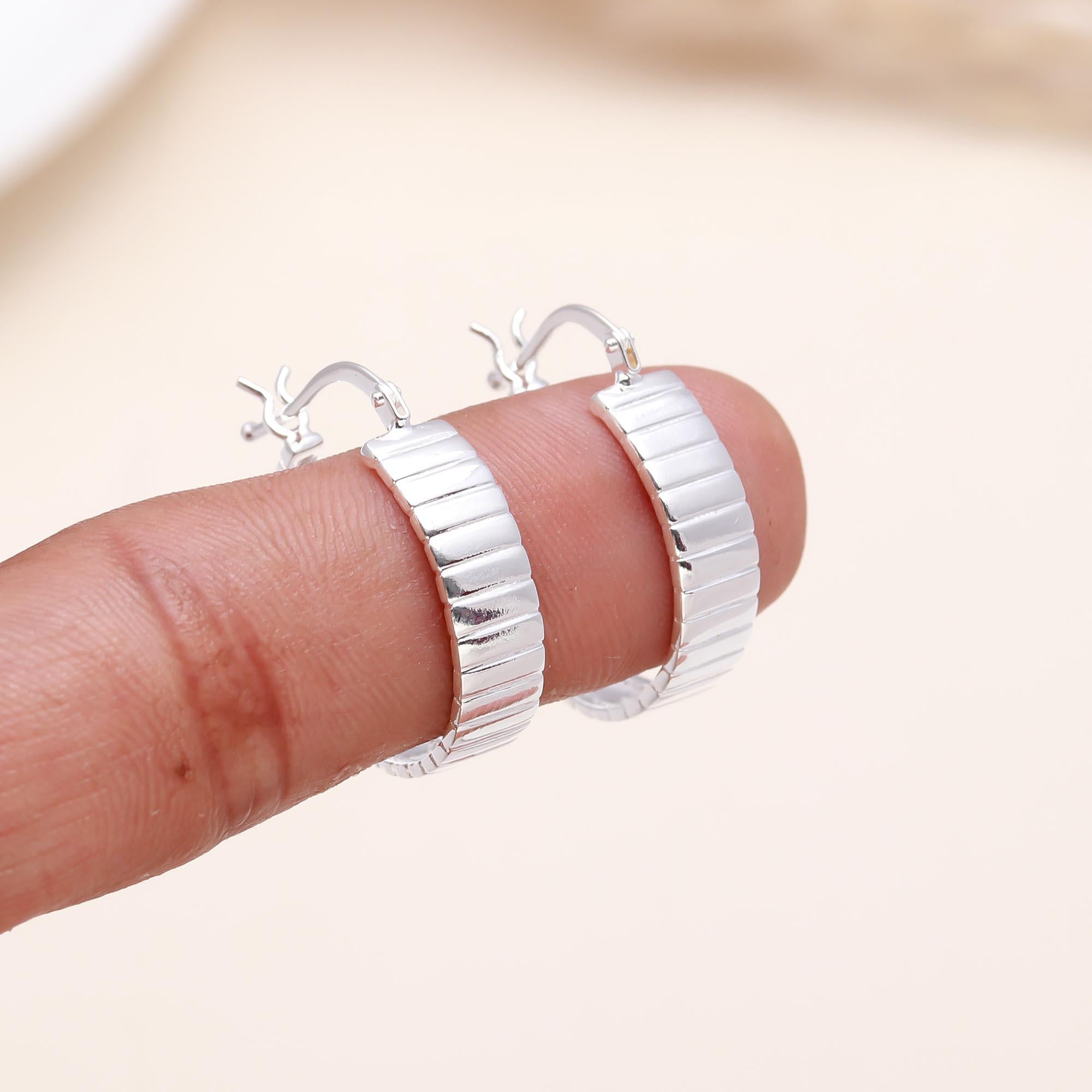Sterling Silver Classic Hoop Earrings