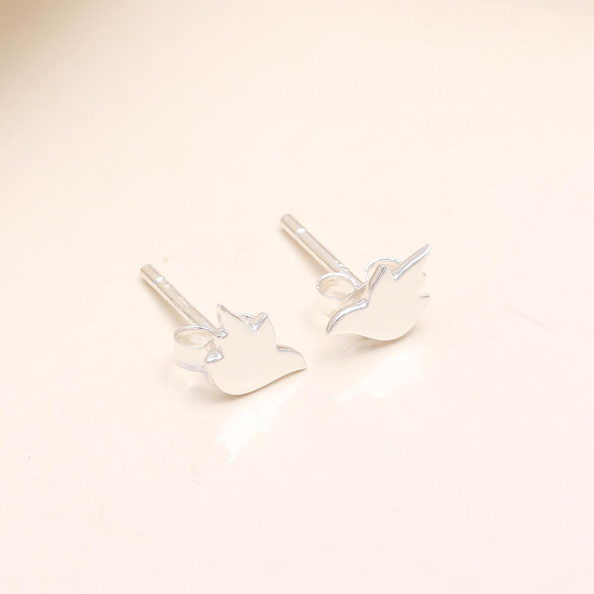 925 Sterling Silver Dove Stud Earrings