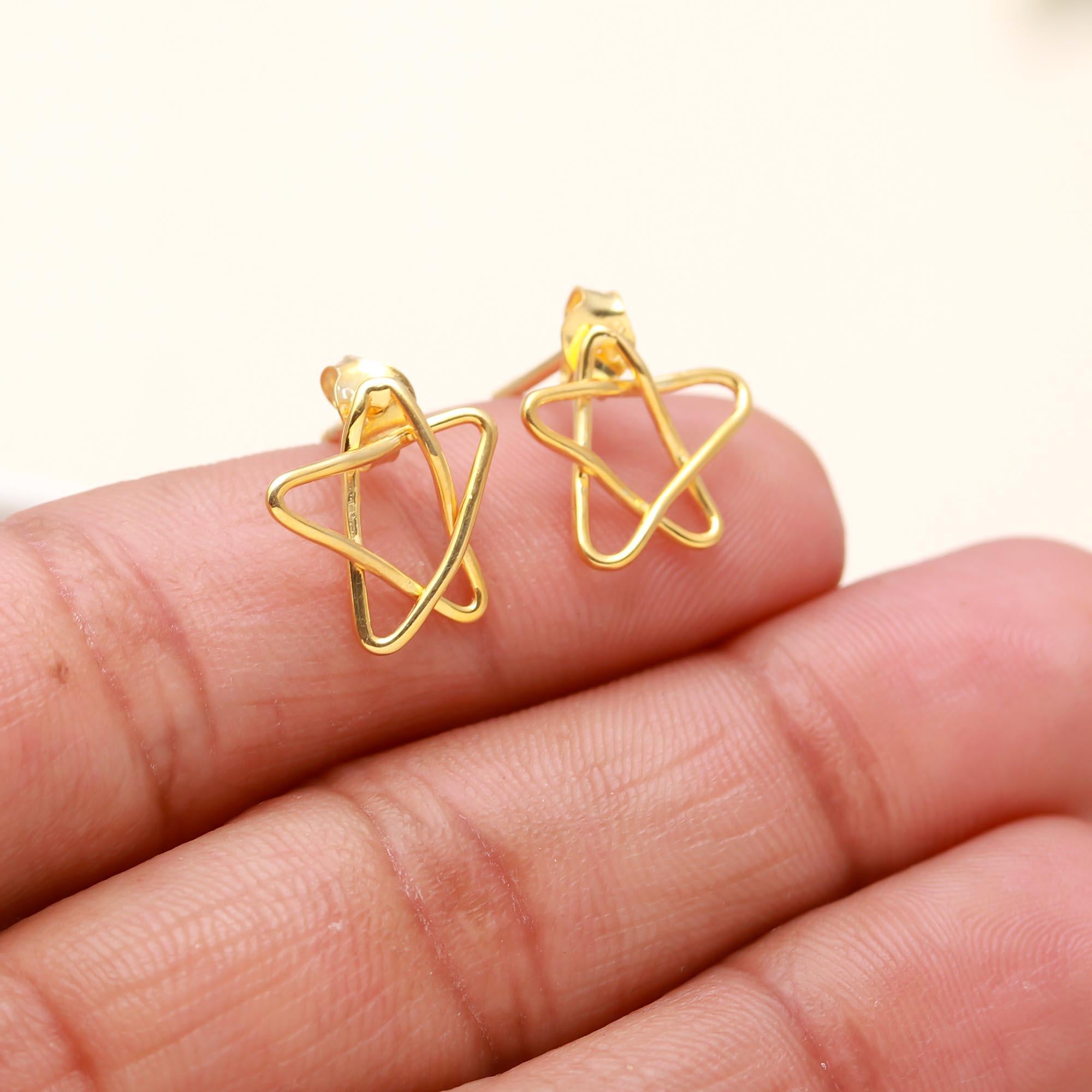 The Wire Star: Minimalist Celestial Studs
