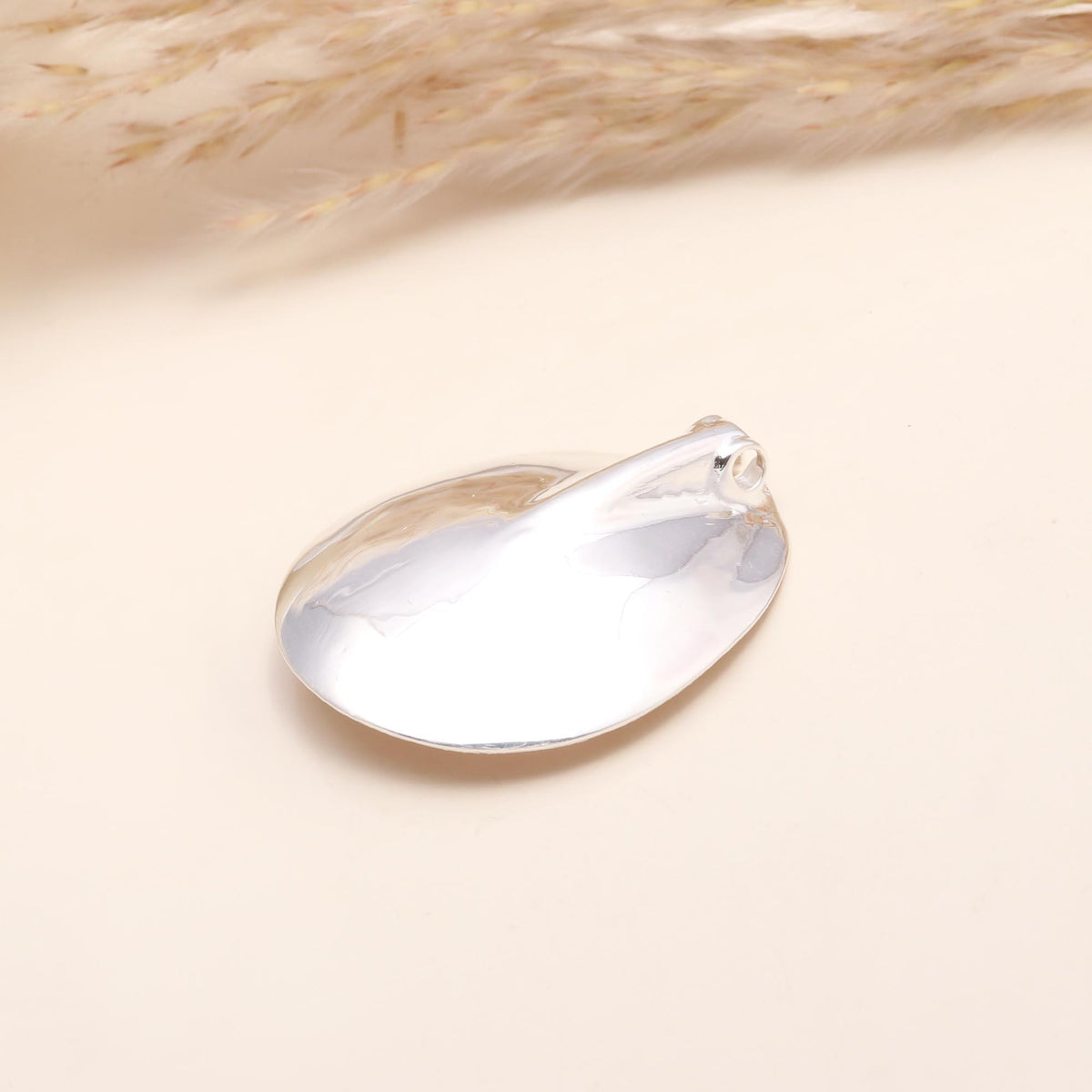 925 Sterling Silver Pink Pearl Textured Pendant