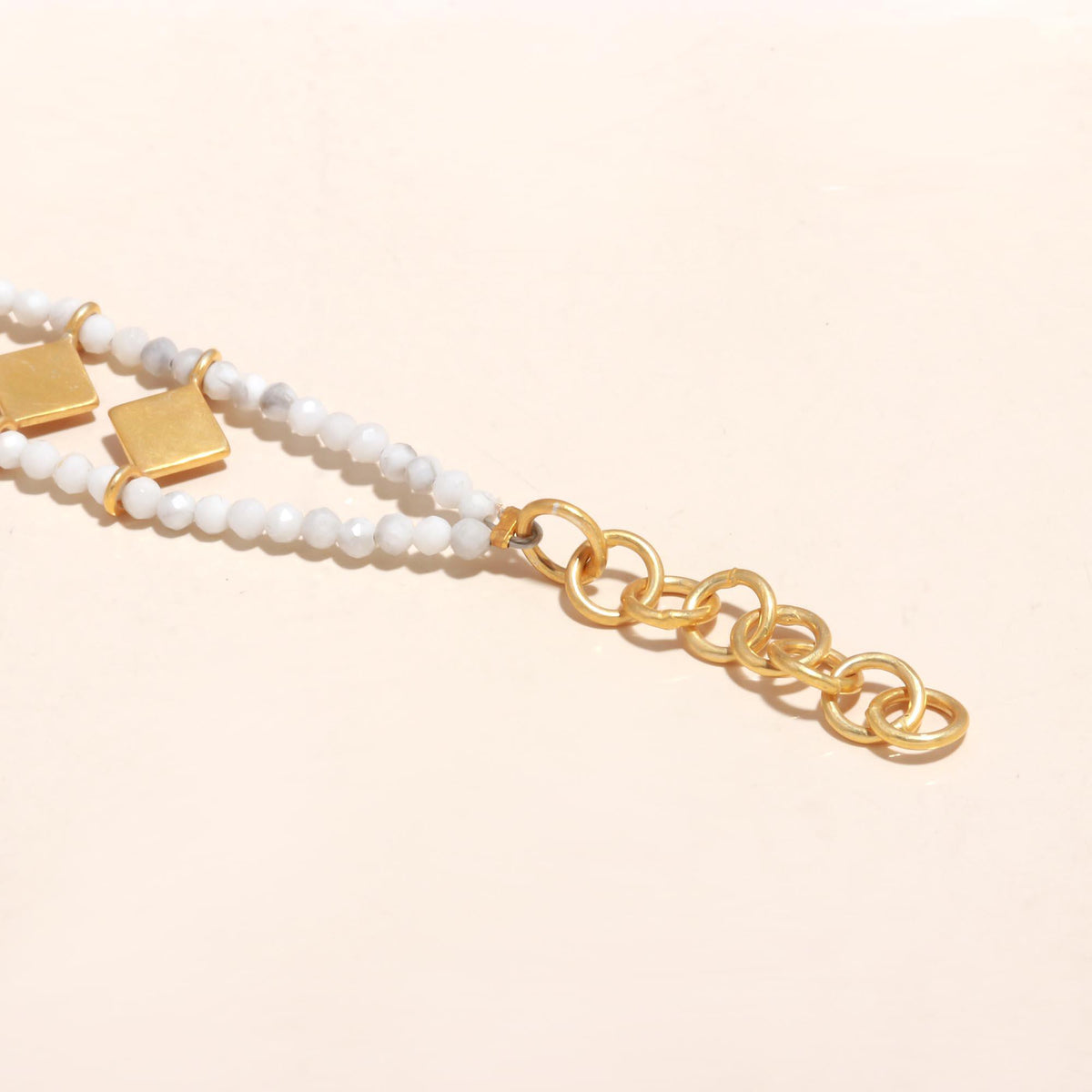 The Arctic Geo: Gold  Beaded Bracelet
