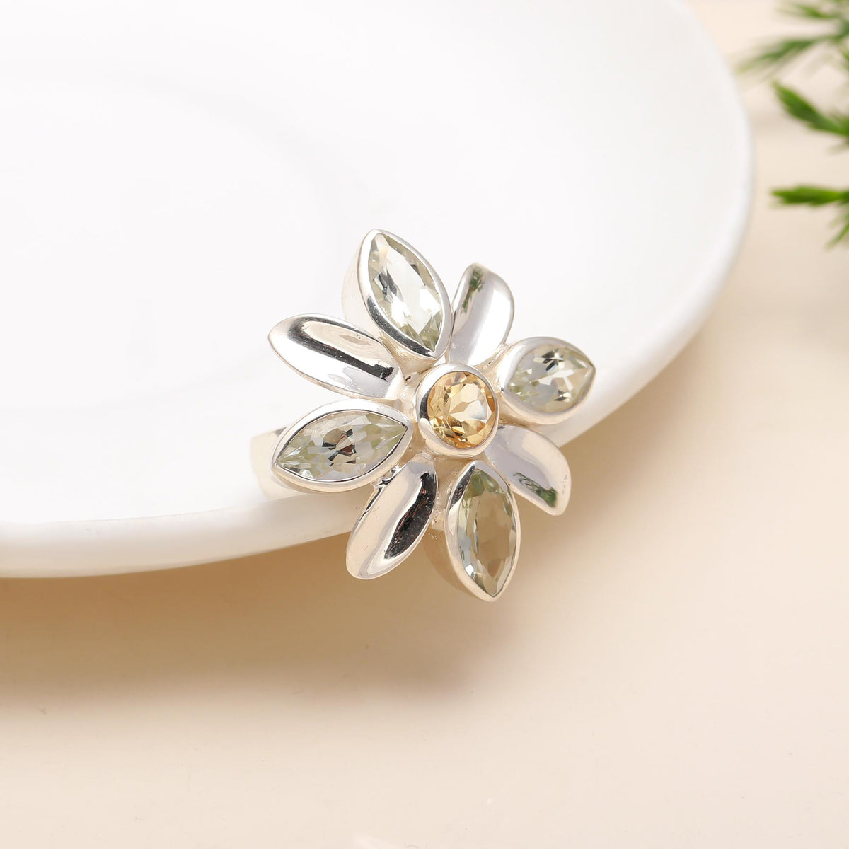 925 Silver Floral Ring