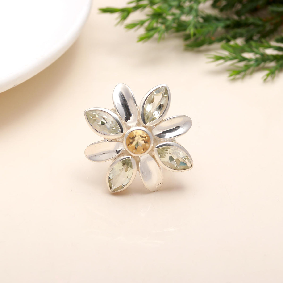 925 Silver Floral Ring