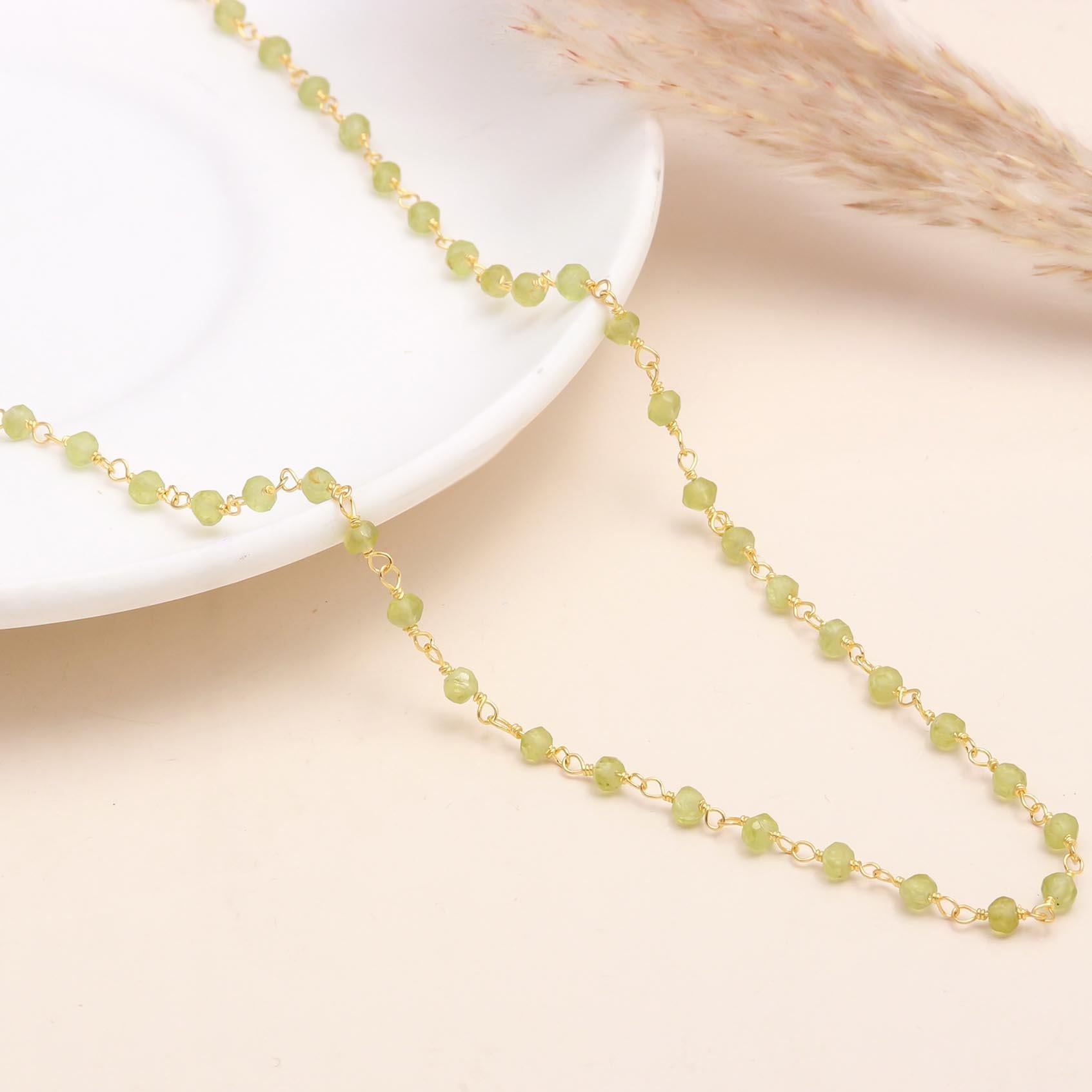 The Dainty Station: Gemstone Beaded Gold Necklace