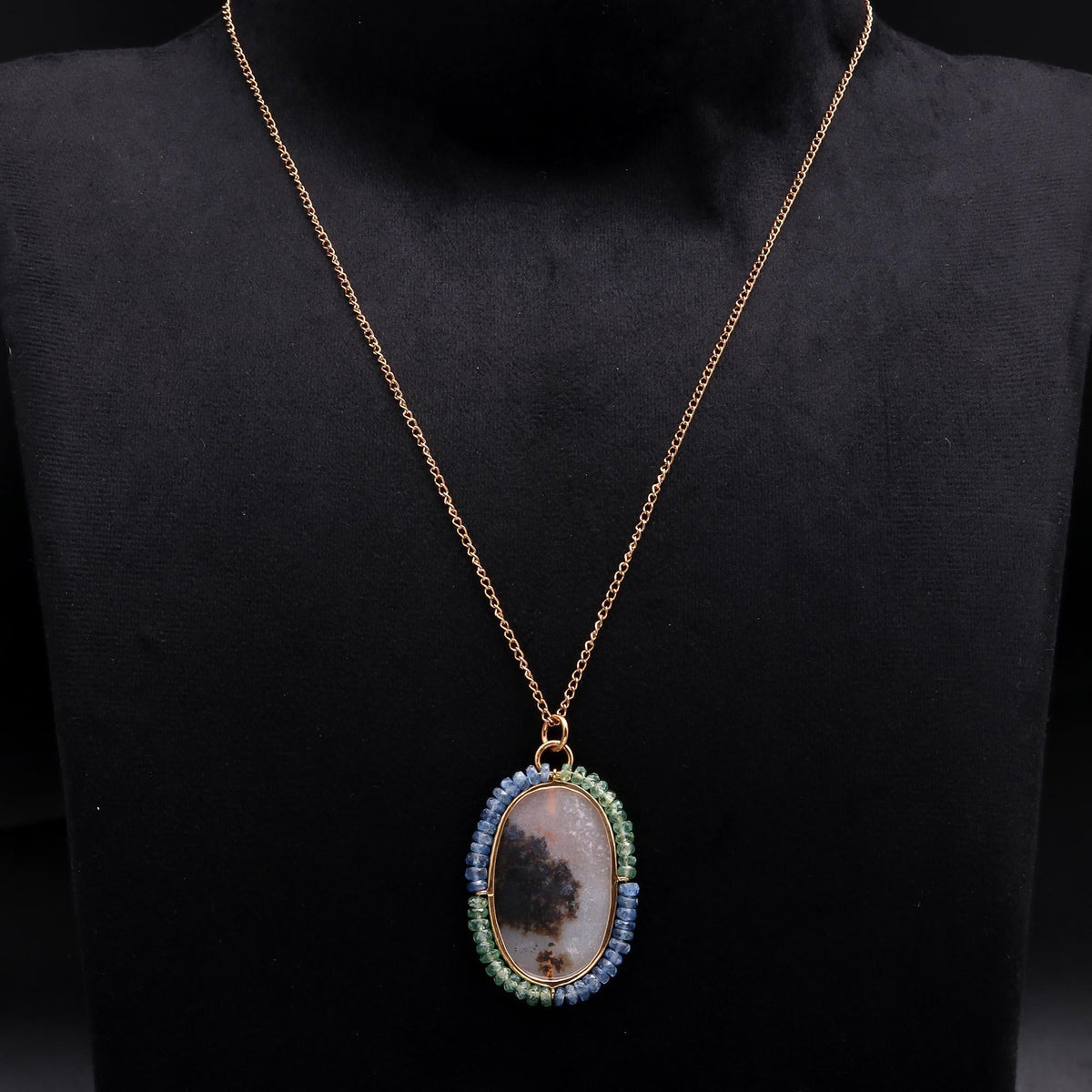 The Landscape Gem: Dendritic Agate Beaded Necklace
