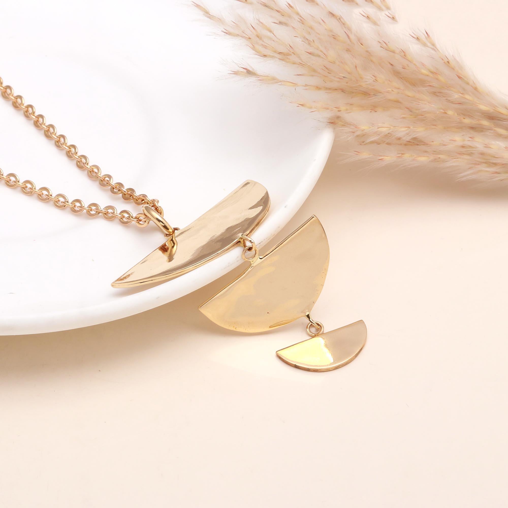 The Modern Mobile: Abstract Gold Geometric Necklace