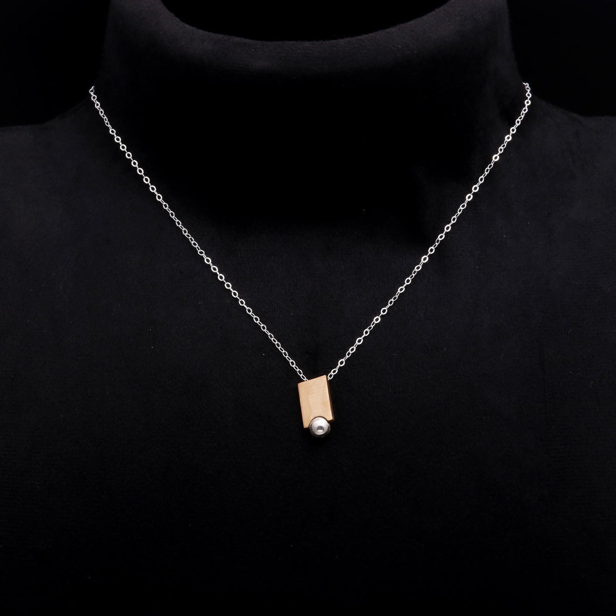 The Industrial Bar: Silver Ball Pendant Necklace