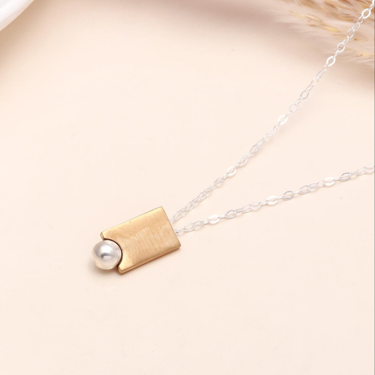 The Industrial Bar: Silver Ball Pendant Necklace