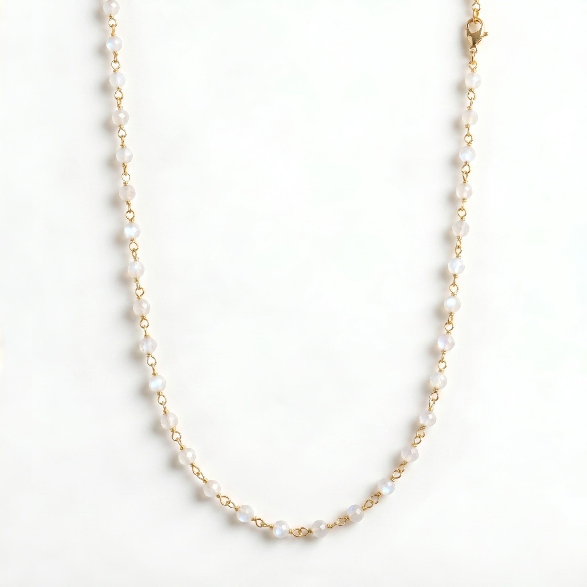 The Dainty Station: Gemstone Beaded Gold Necklace
