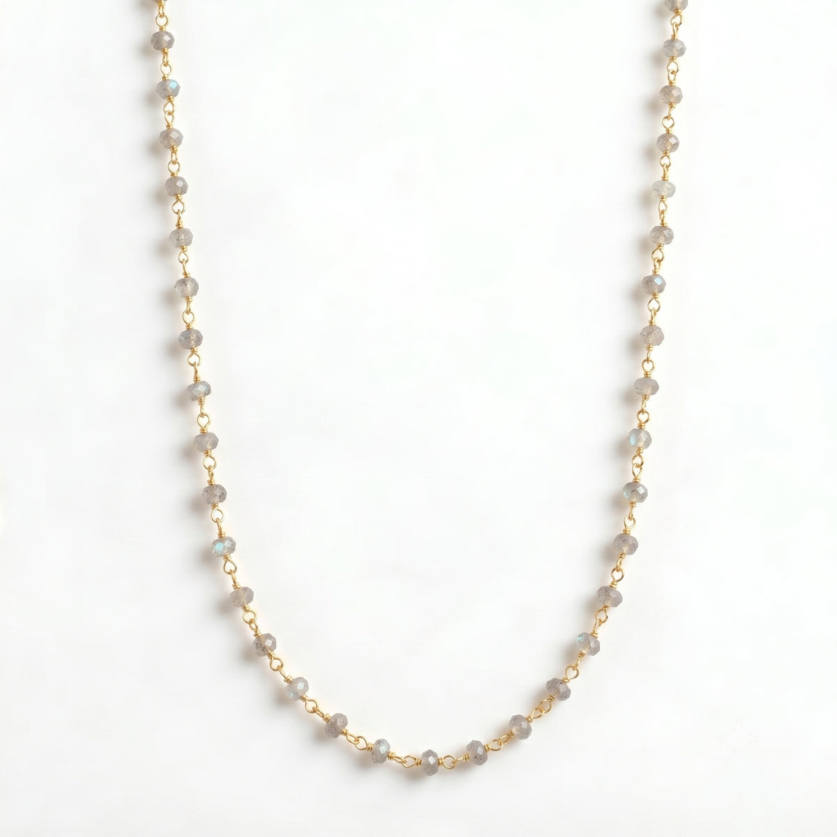 The Dainty Station: Gemstone Beaded Gold Necklace