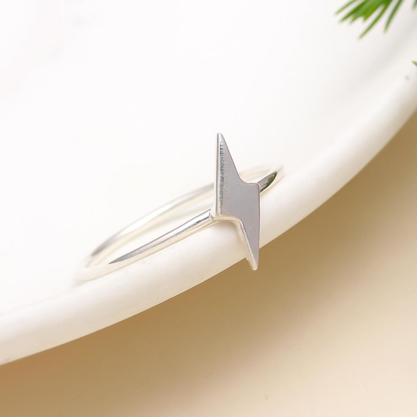 The Electric Spark: Sterling Silver Lightning Bolt Ring
