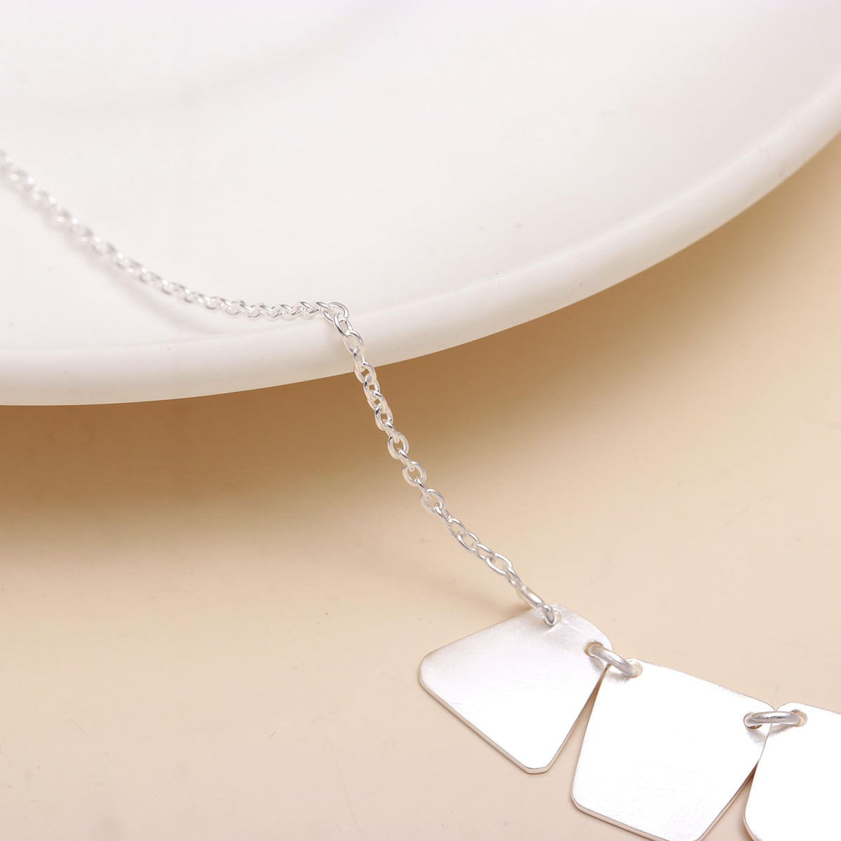 925 Sterling Silver Modern Geometric Minimalist Necklace
