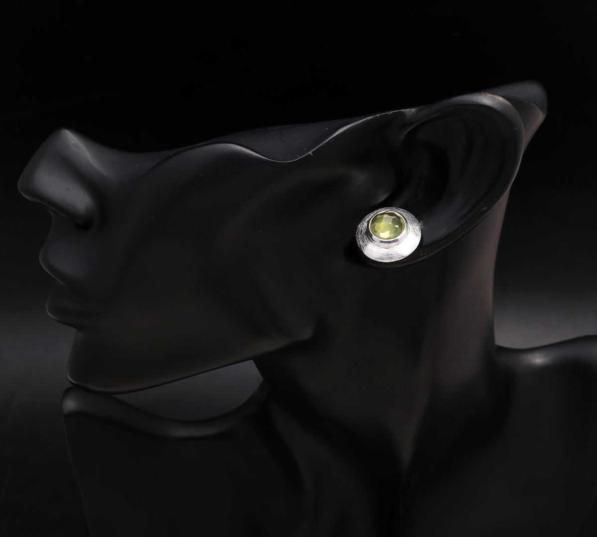 925 Silver Faceted Quartz Stud Earrings