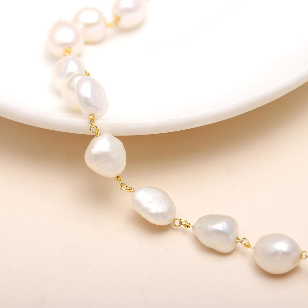 The Modern Classic: Baroque Pearl Necklace