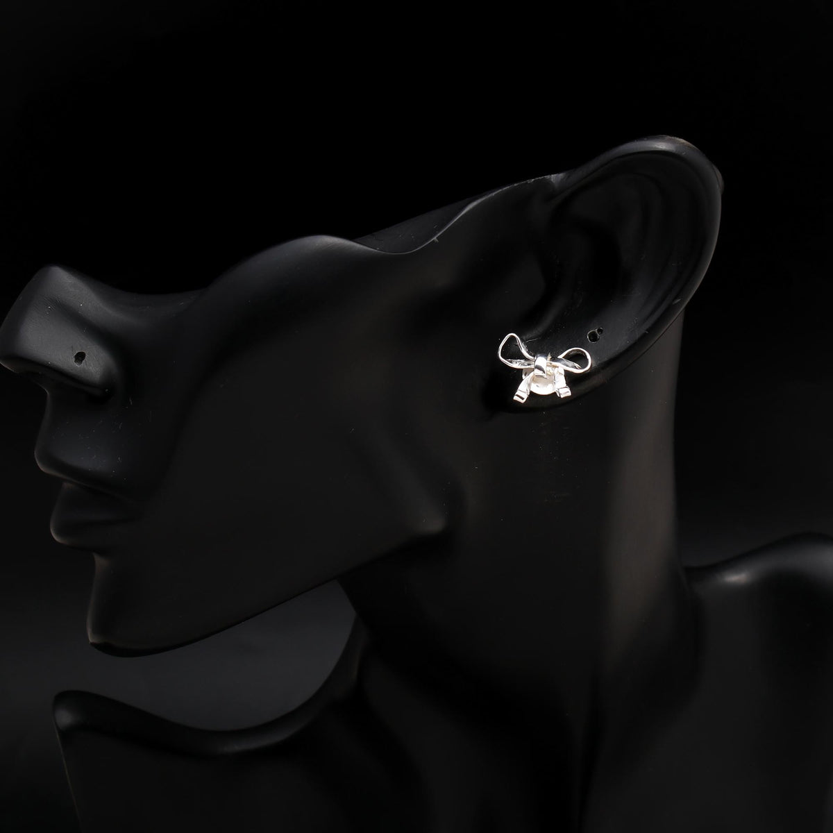 925 Silver Bow Knot Stud Earrings
