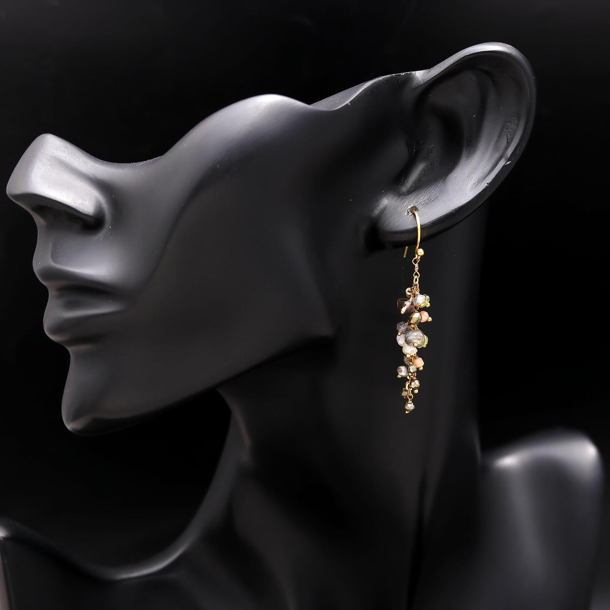 The Harvest Mosaic: Multi-Gemstone Cluster Earrings