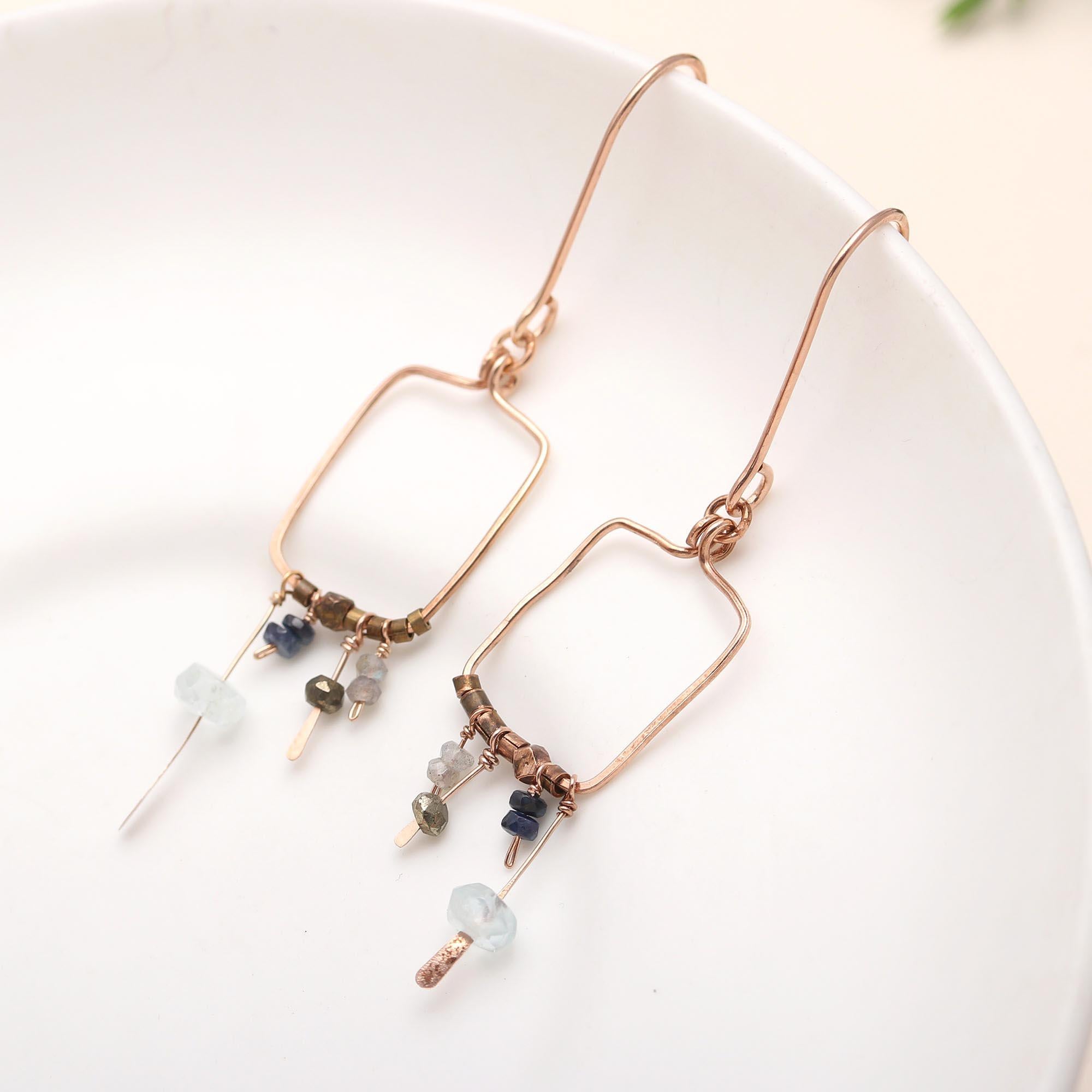 The Artisan Charm Frames: Boho Wire Drop Earrings
