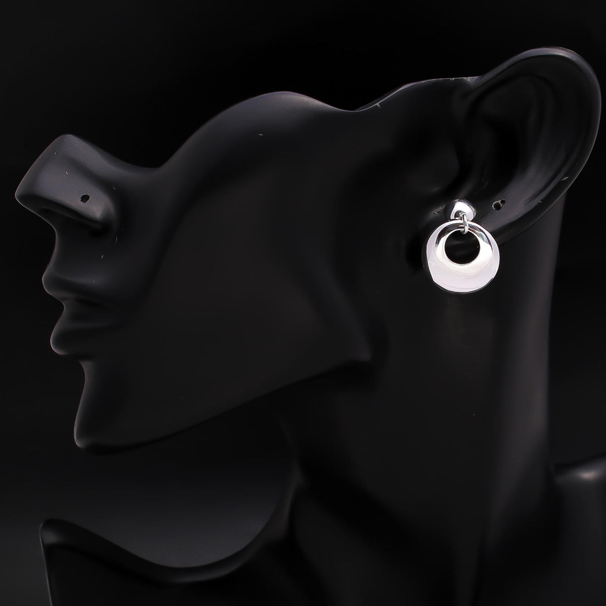 925 Silver Oval Drop Earrings