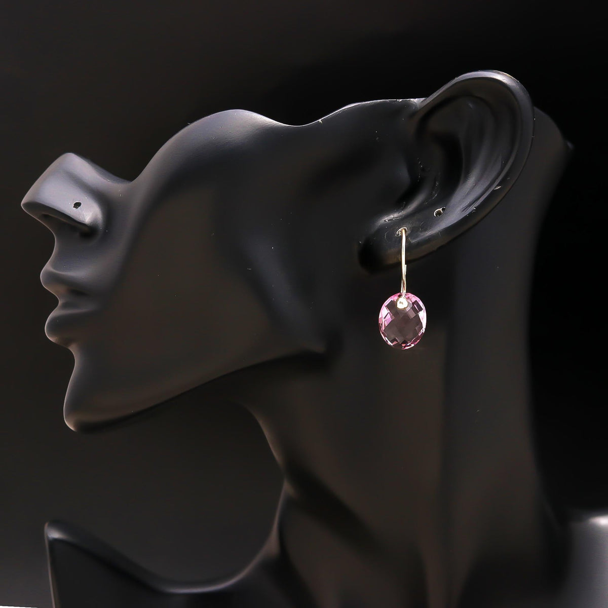 925 Silver Faceted Amethyst Oval Drop Earrings