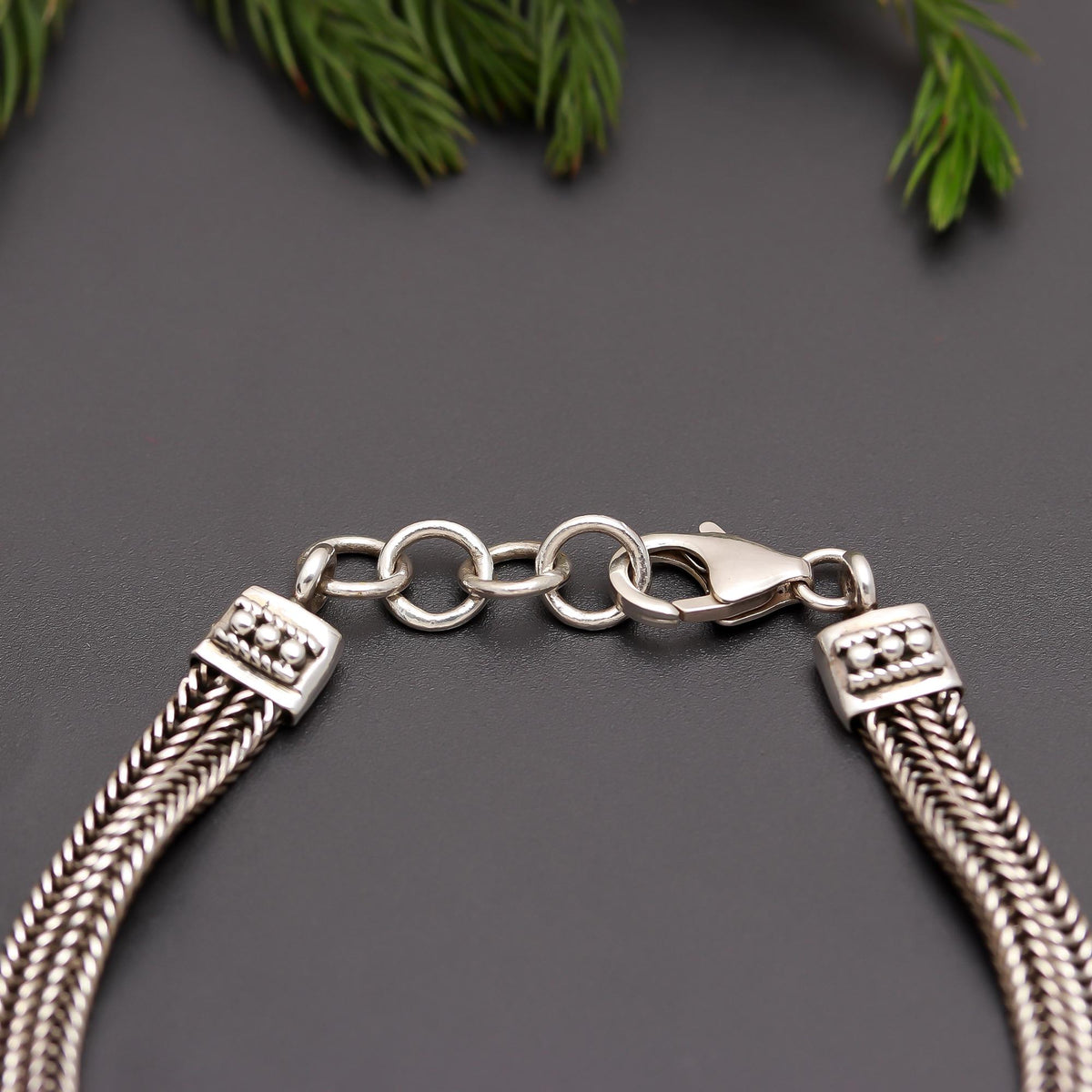 925 Silver Citrine & Garnet Bracelet