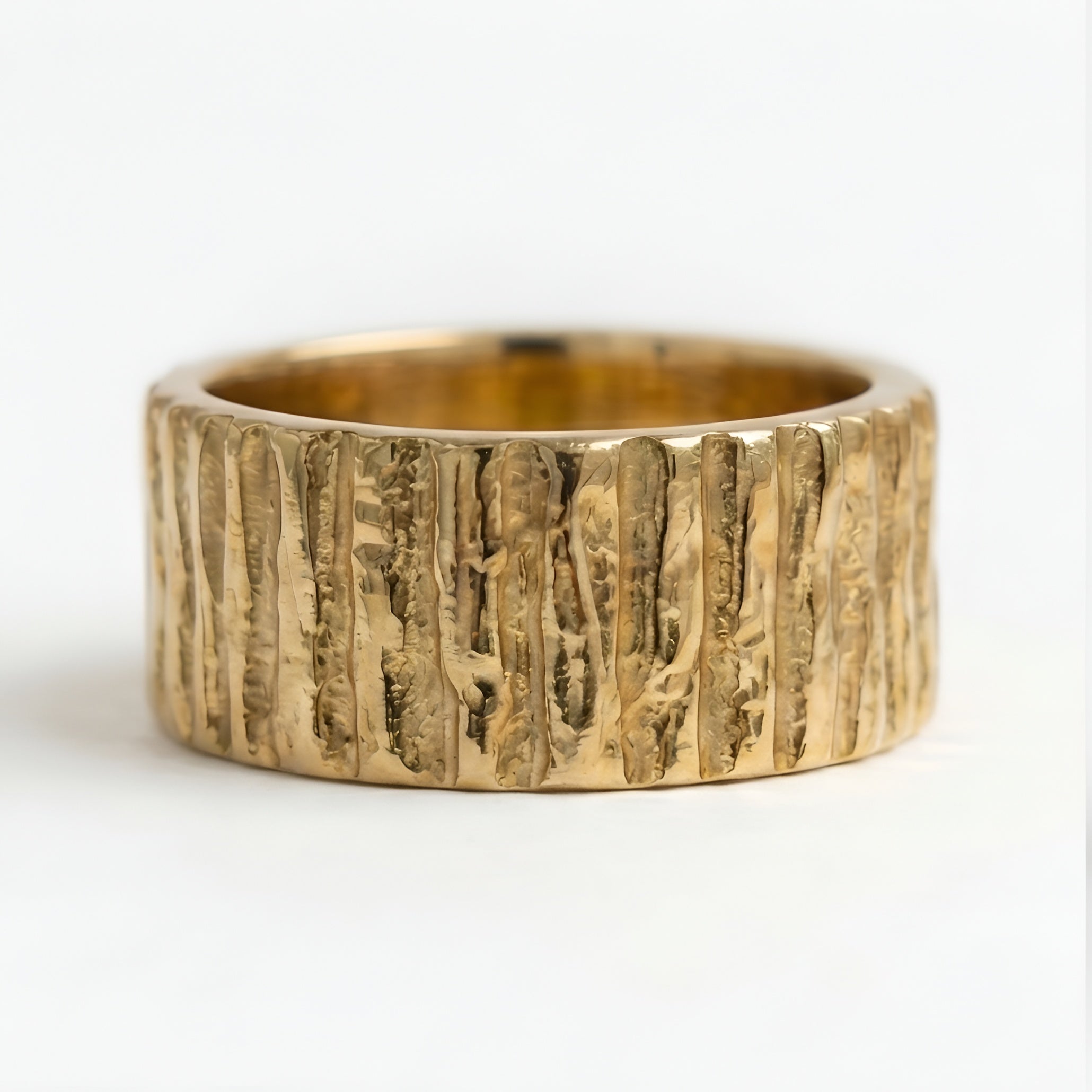 The Sequoia Bark: Wide Bark Band Ring
