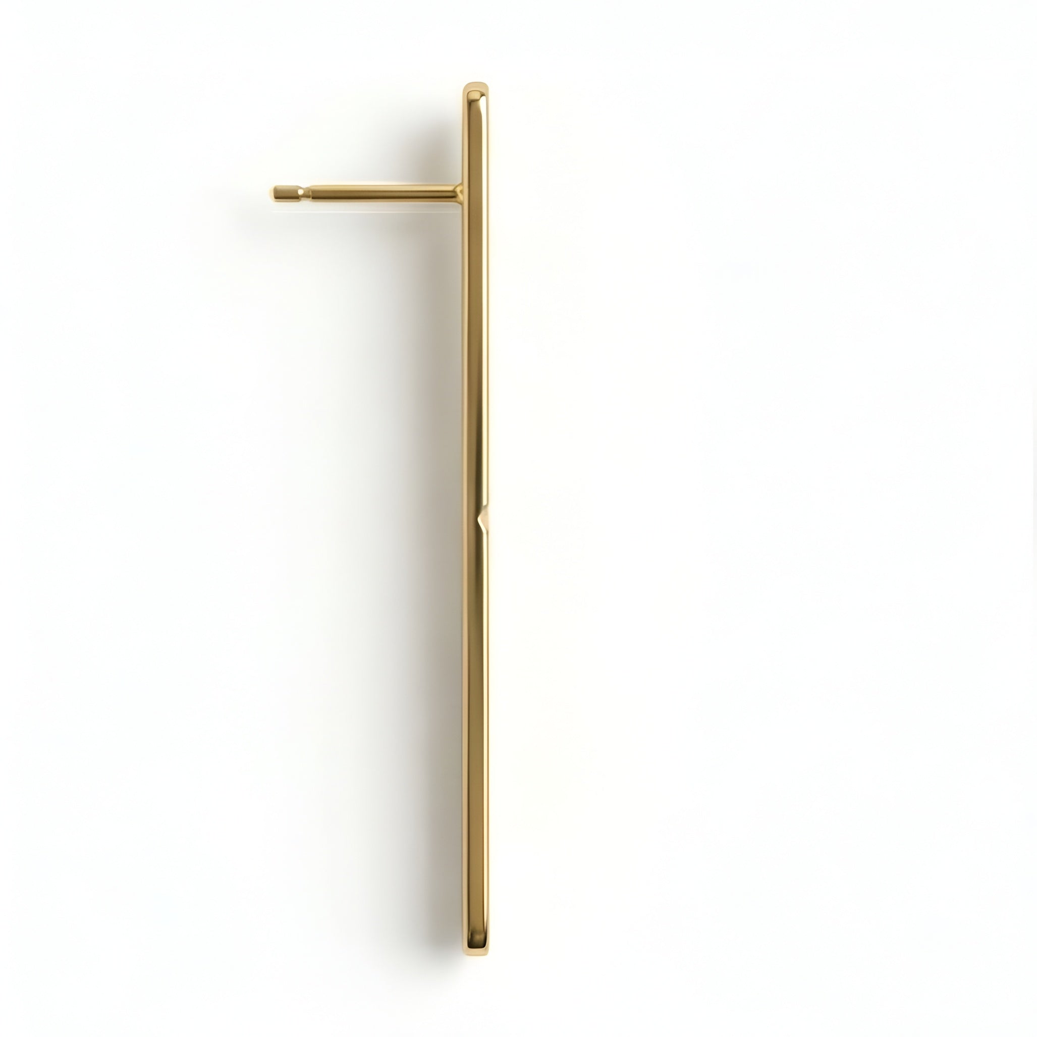 The Laurel Column: Engraved Leaf Bar Drop Earrings