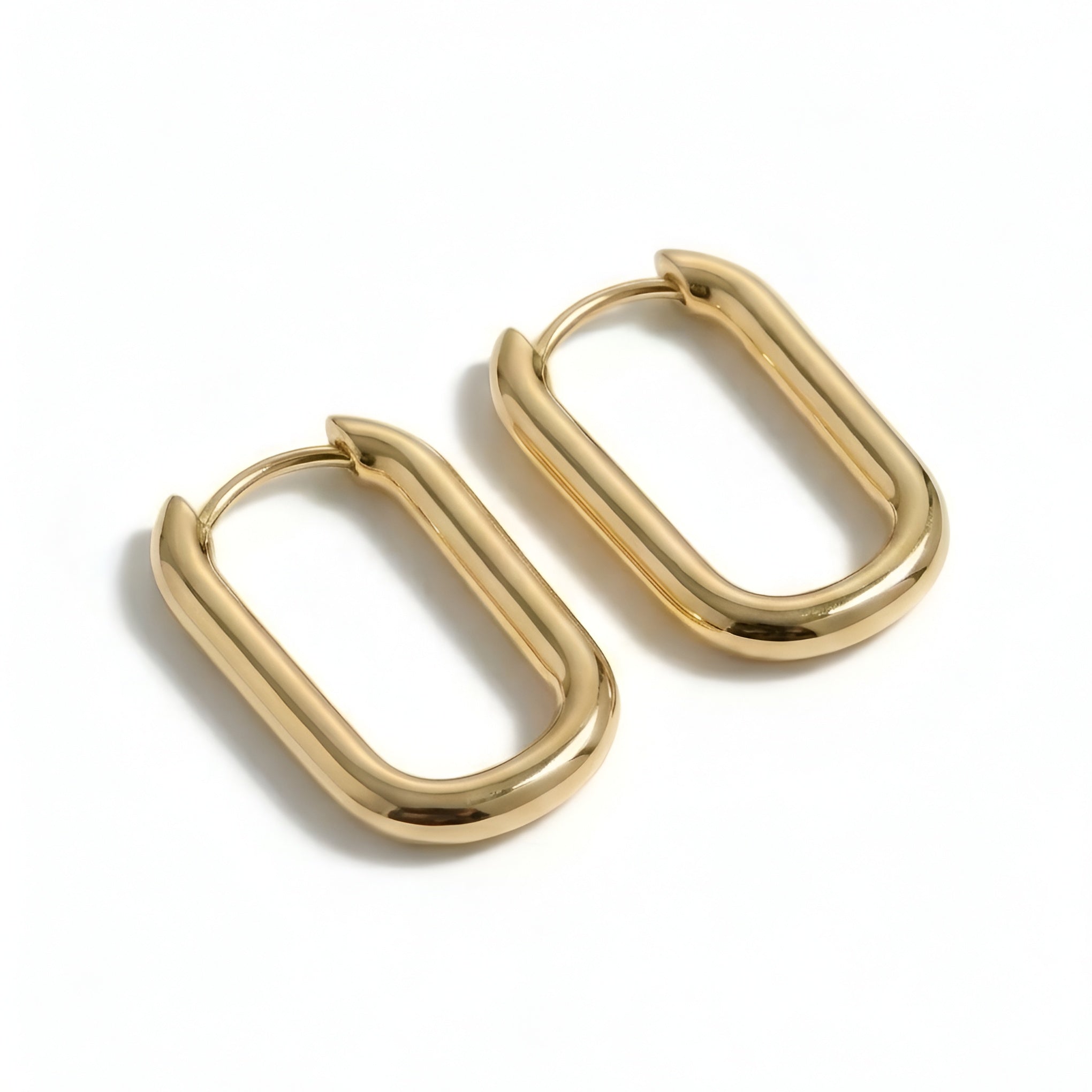 The Architect's Loop: Gold Hoop Earrings
