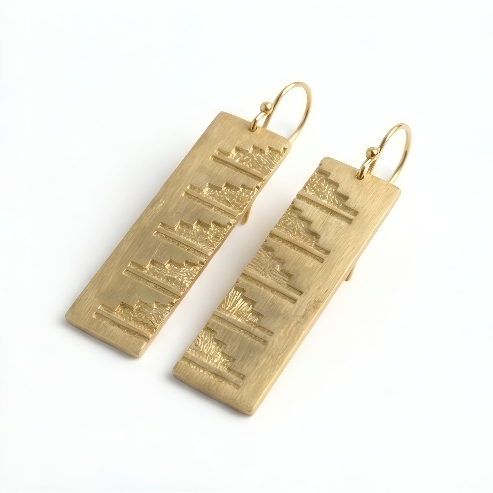 The Teotihuacan:  Aztec Step Pyramid Earrings