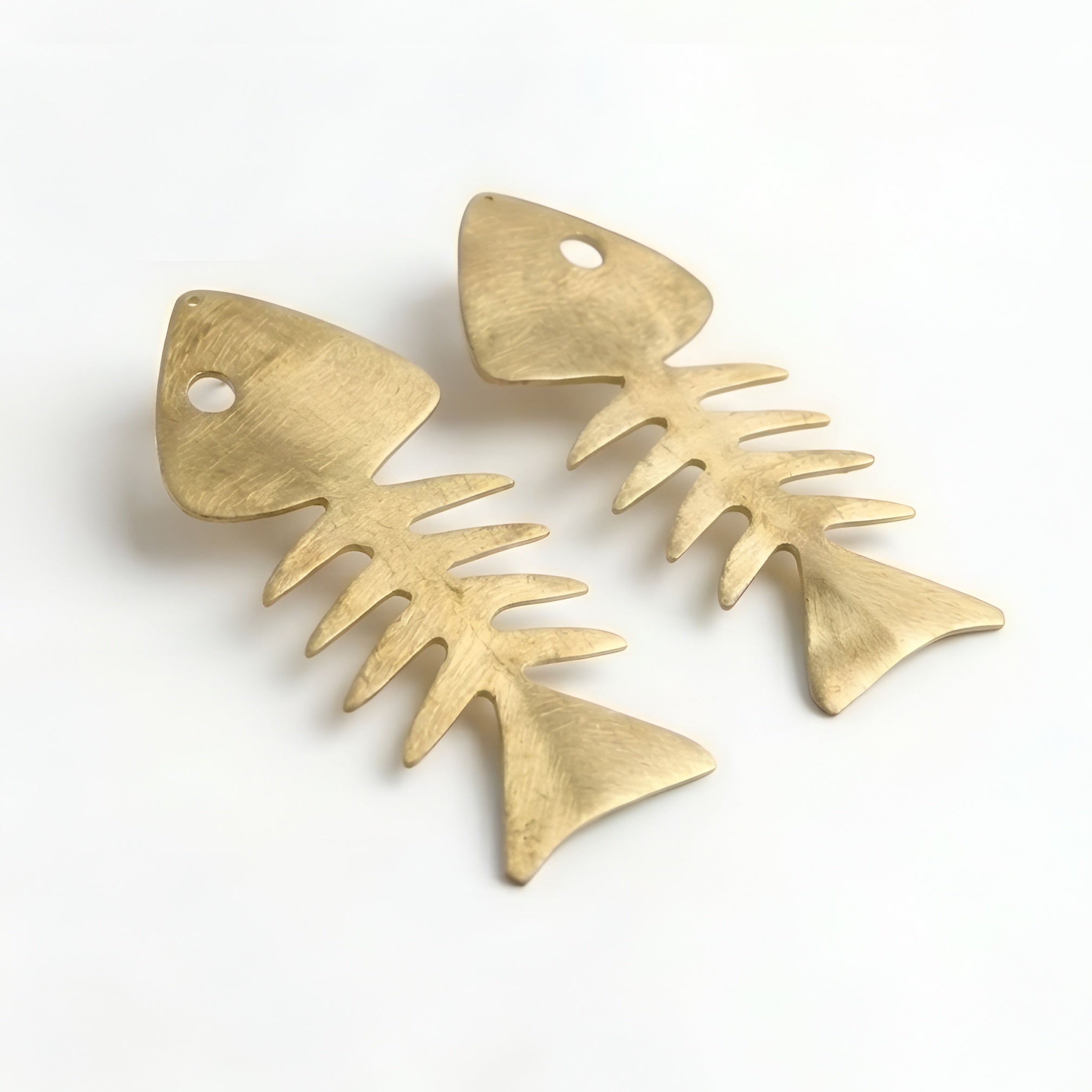 The Poseidon's Table: Fishbone Skeleton Statement Earrings