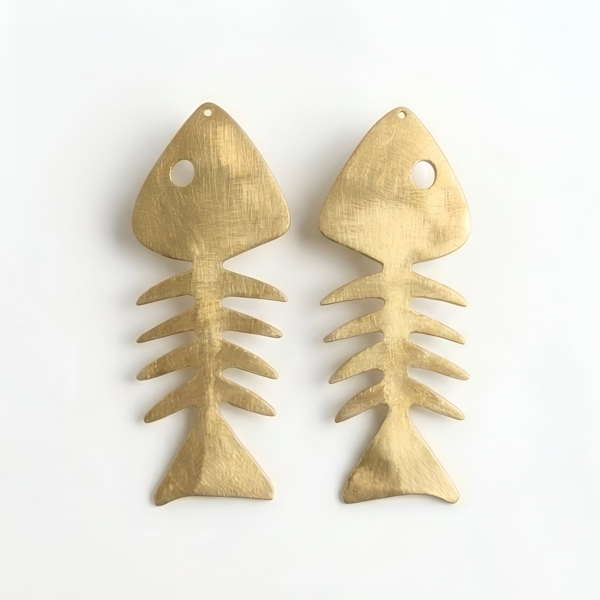 The Poseidon's Table: Fishbone Skeleton Statement Earrings