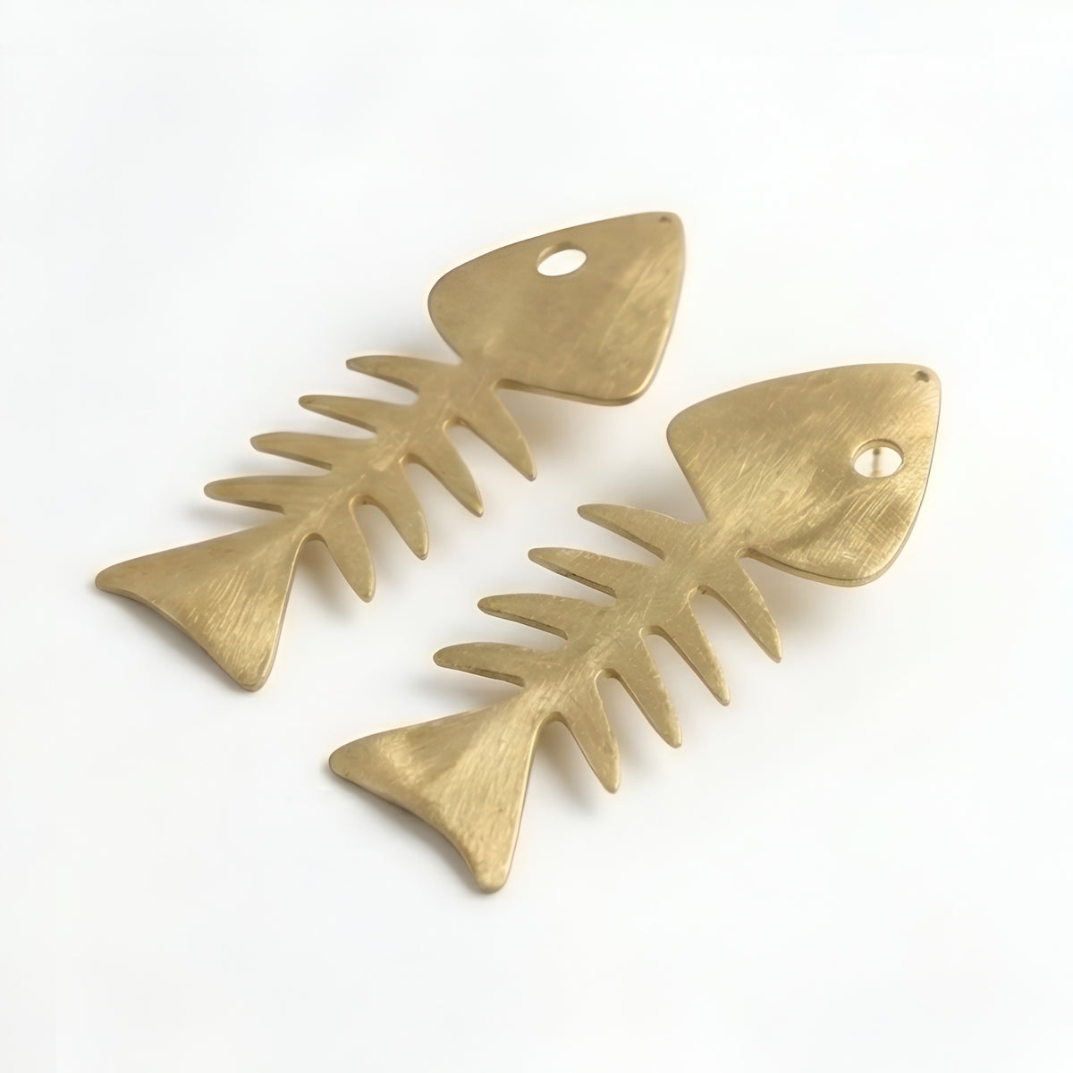 The Poseidon's Table: Fishbone Skeleton Statement Earrings
