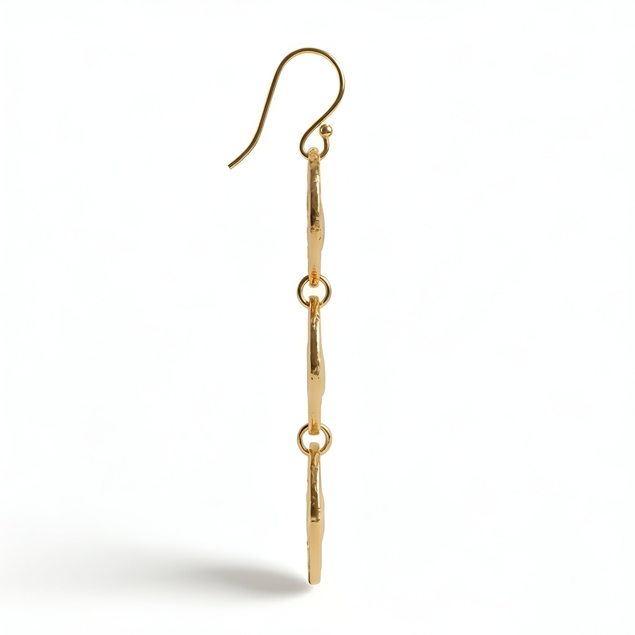 The Denarius Cascade: Triple Roman Coin Drop Earrings