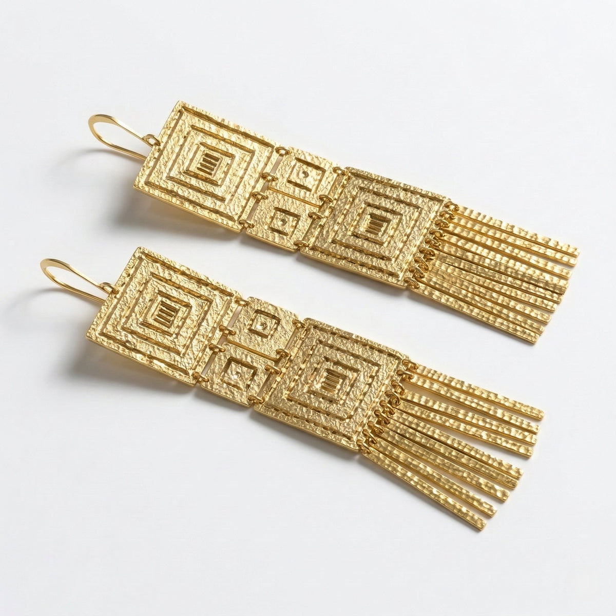 The Mesopotamia Fringe: Spiral Fringe Earrings