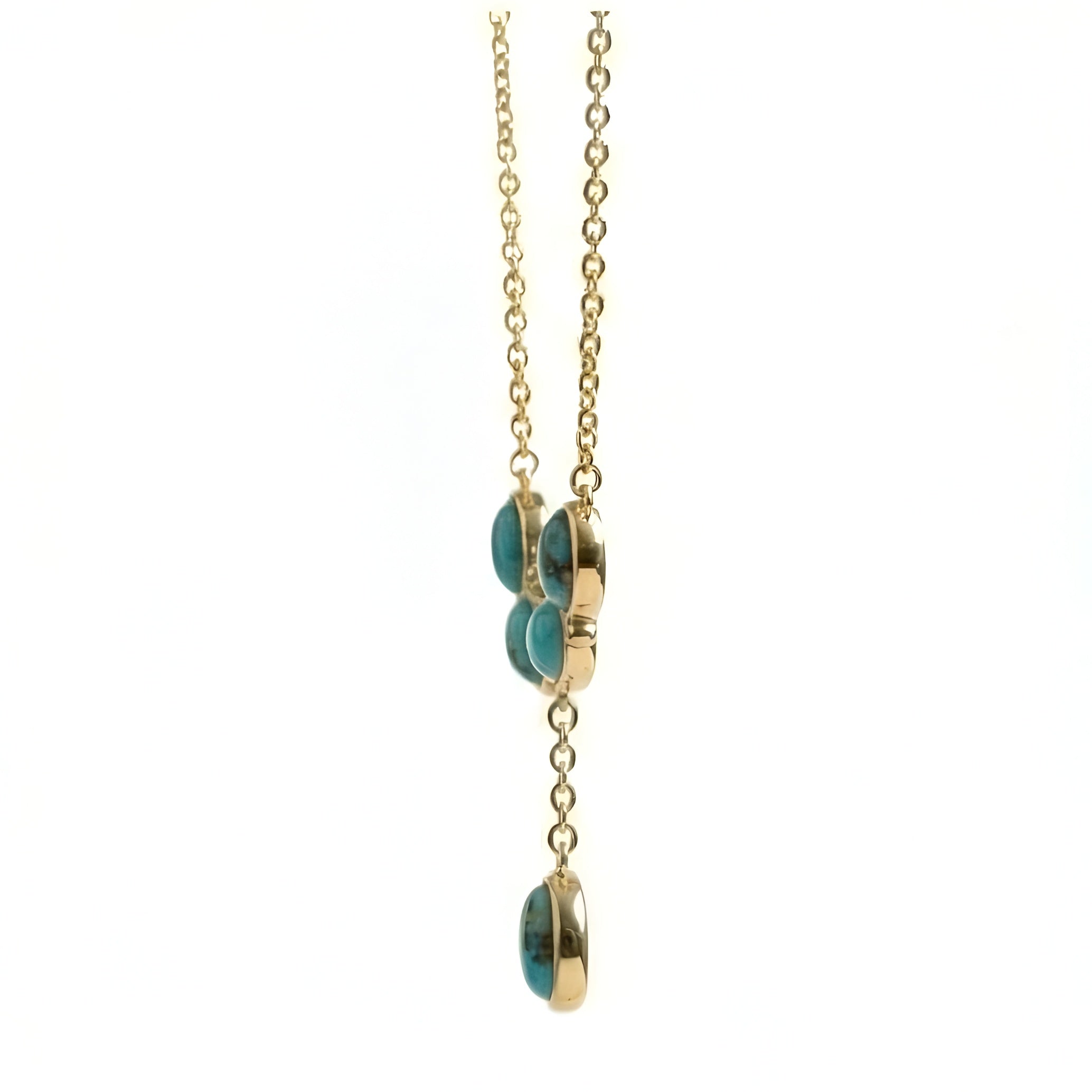 The Sonoran Drift: Turquoise Graduated Drop Necklace