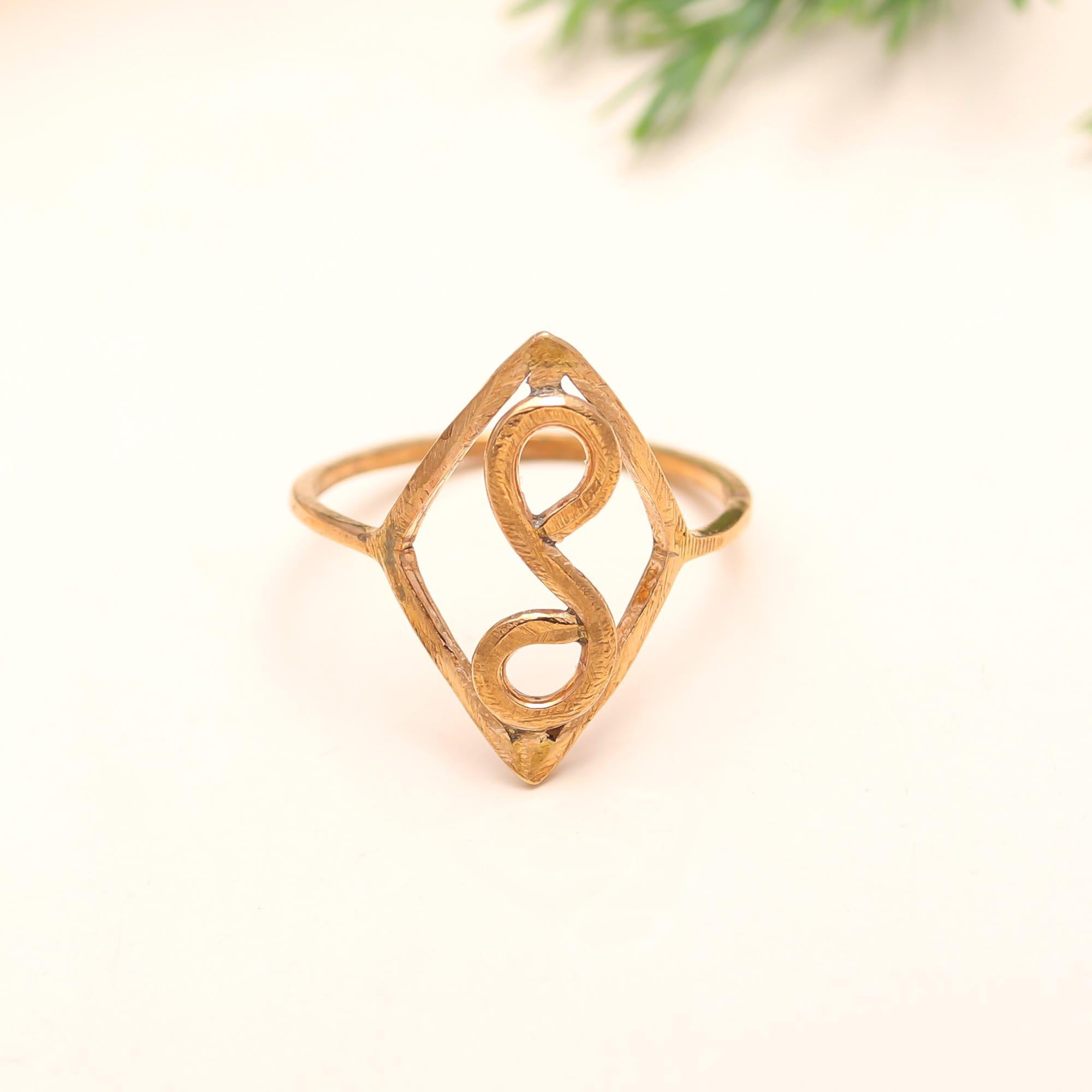 The Infinity Diamond: Geometric Cutout Symbol Ring