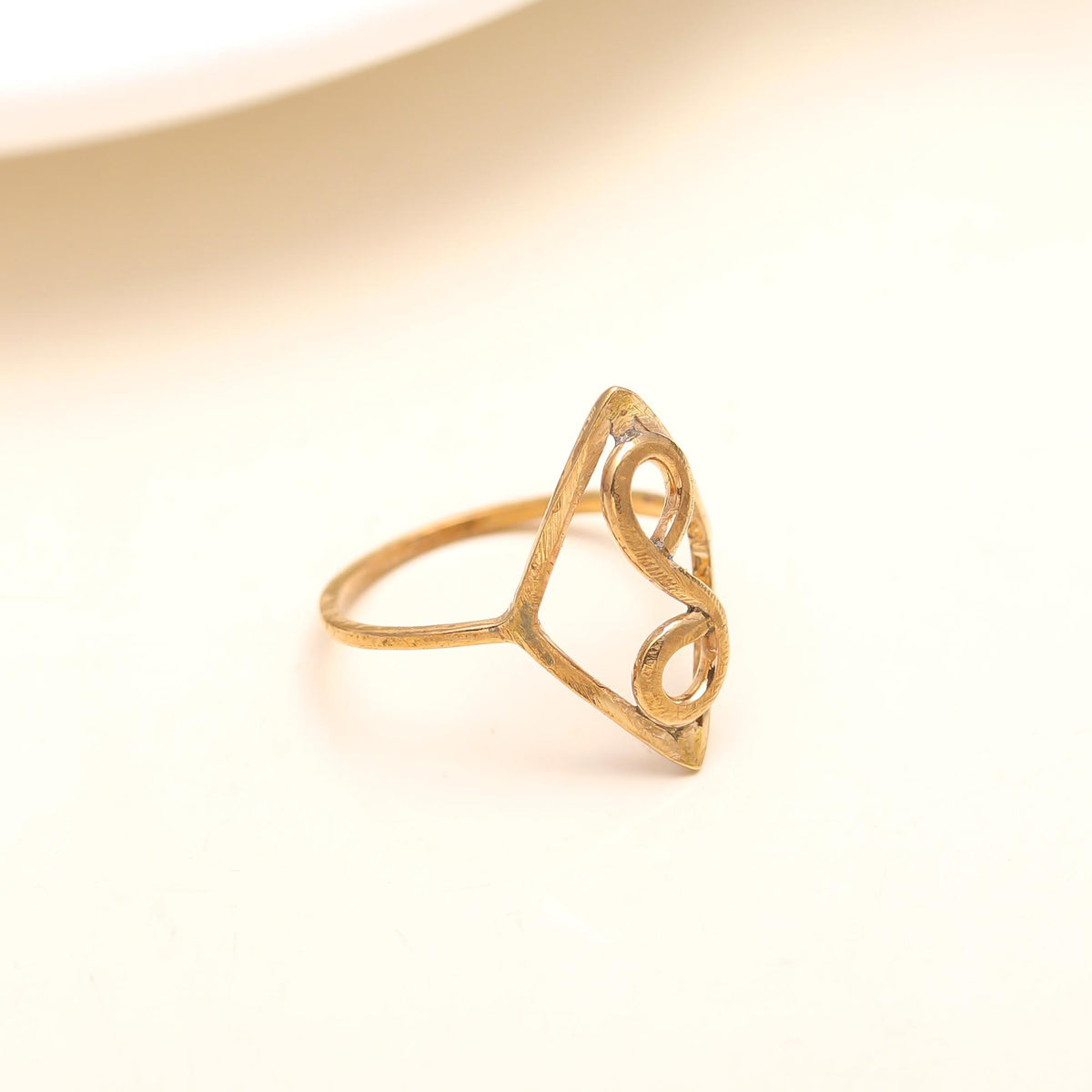 The Infinity Diamond: Geometric Cutout Symbol Ring