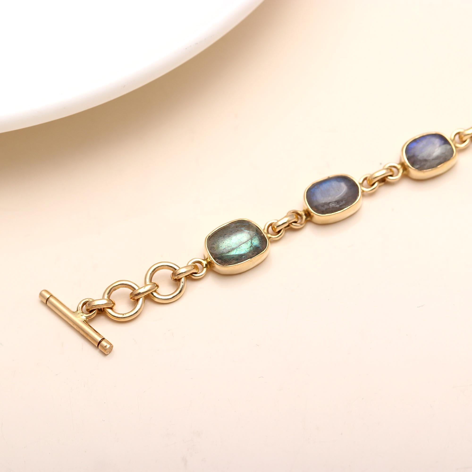 Brass Labradorite Bracelet