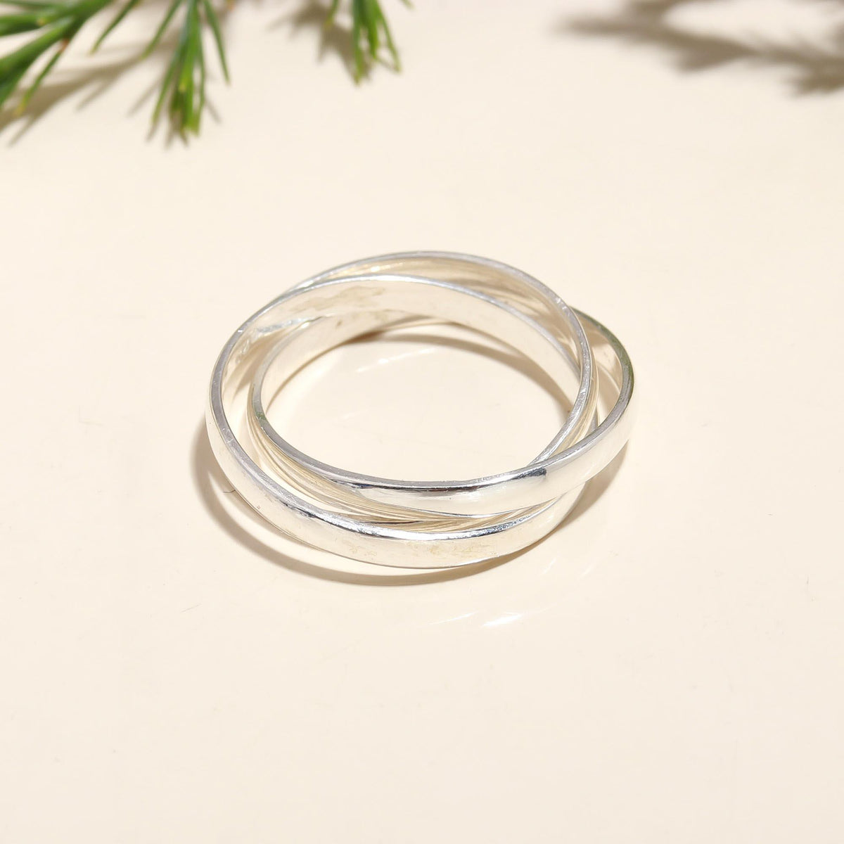 925 Silver Interlocking Band Ring