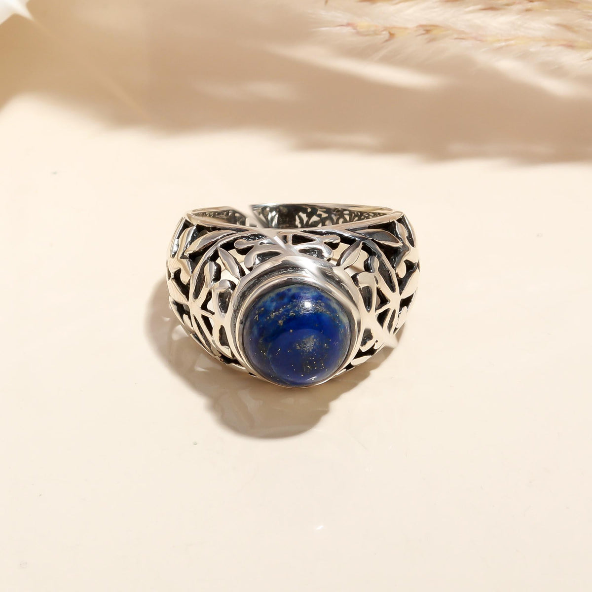 925 Silver Lapis Lazuli Filigree Ring