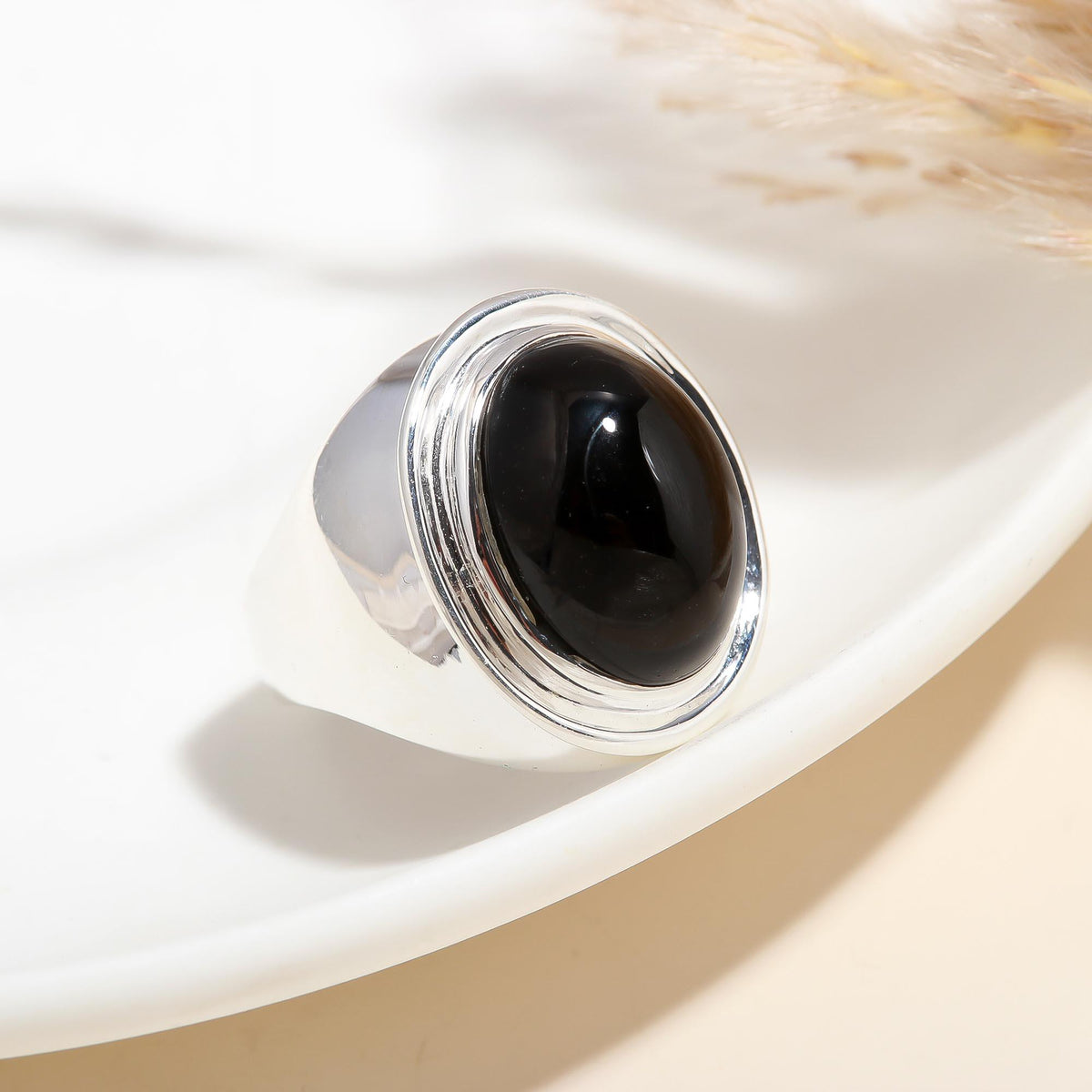 925 Silver Black Onyx Ring