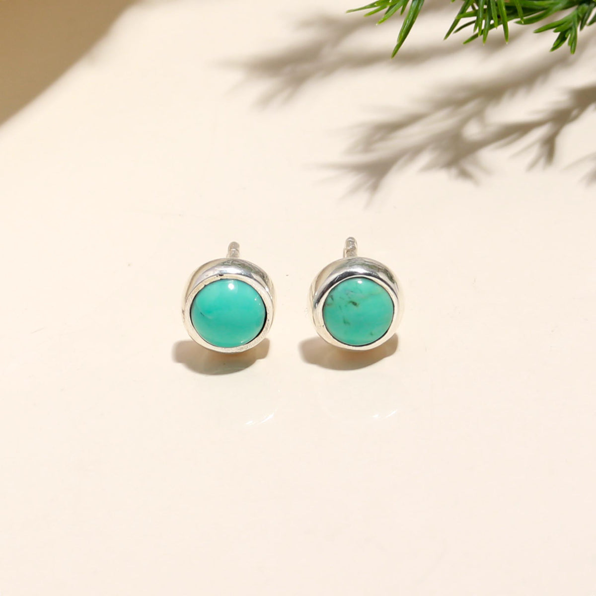 Sterling Silver Turquoise Stud Earrings