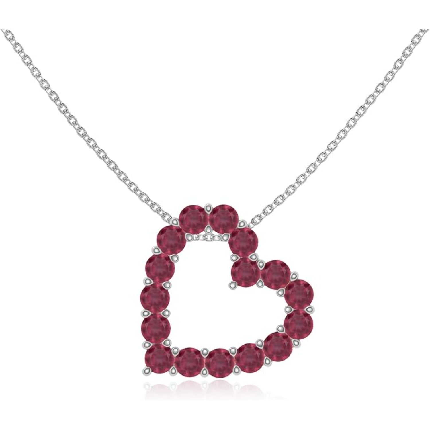The Pink Heart: Open Heart Pink Topaz Pendant Necklace