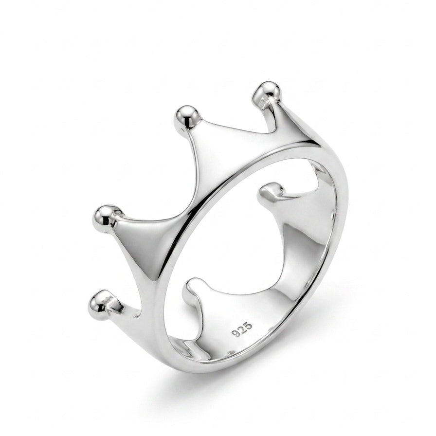 The Royal Tiara : Sterling Silver Band Ring