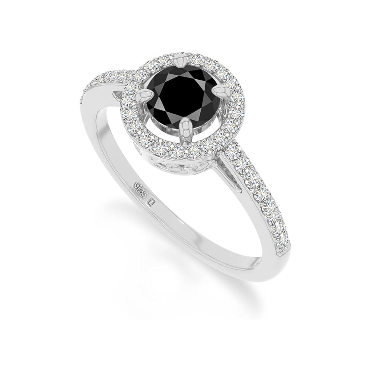 The Regal Violet: Amethyst & Moissanite Halo Ring