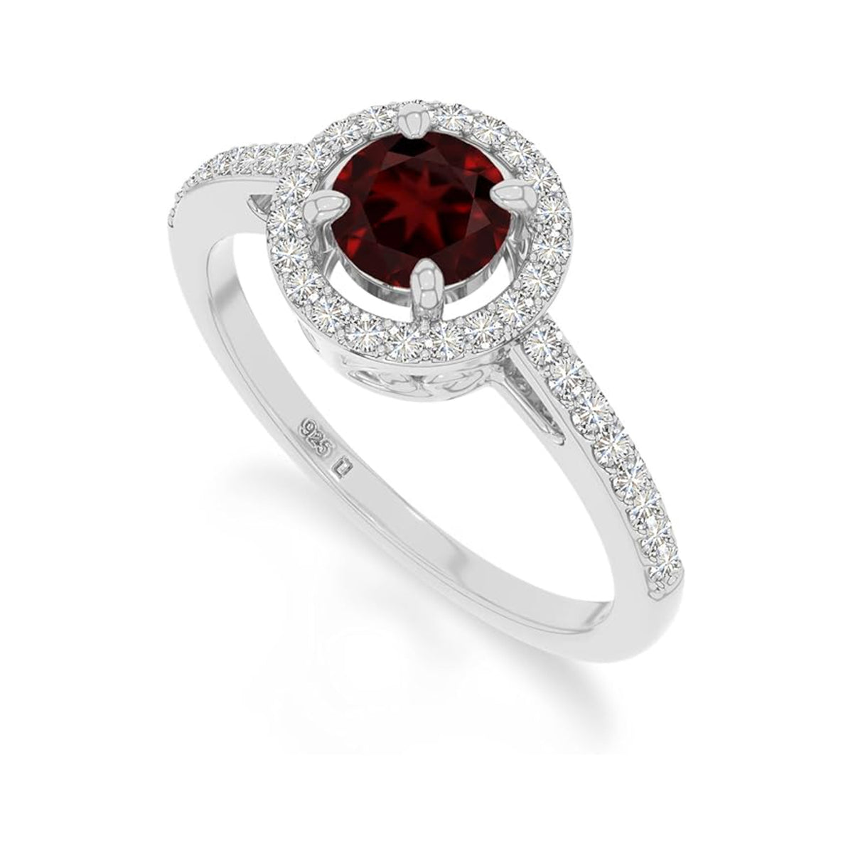 The Regal Violet: Amethyst & Moissanite Halo Ring