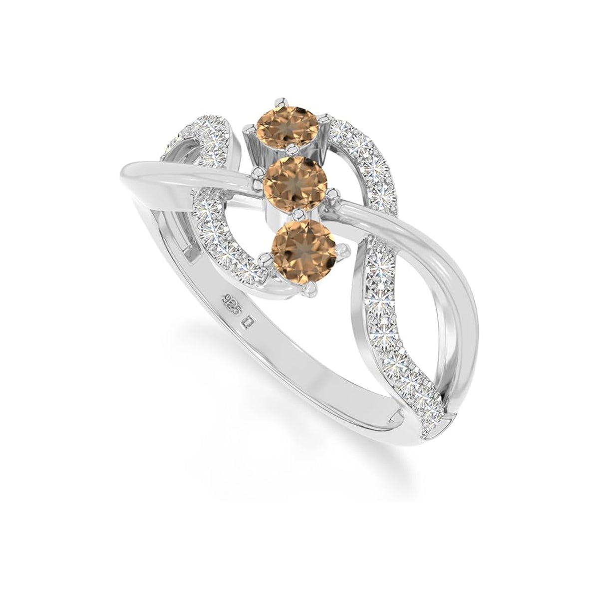 The Deep Blue Flow: London BT & Moissanite Infinity Ring