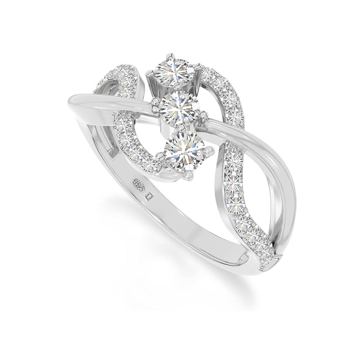 The Deep Blue Flow: London BT & Moissanite Infinity Ring