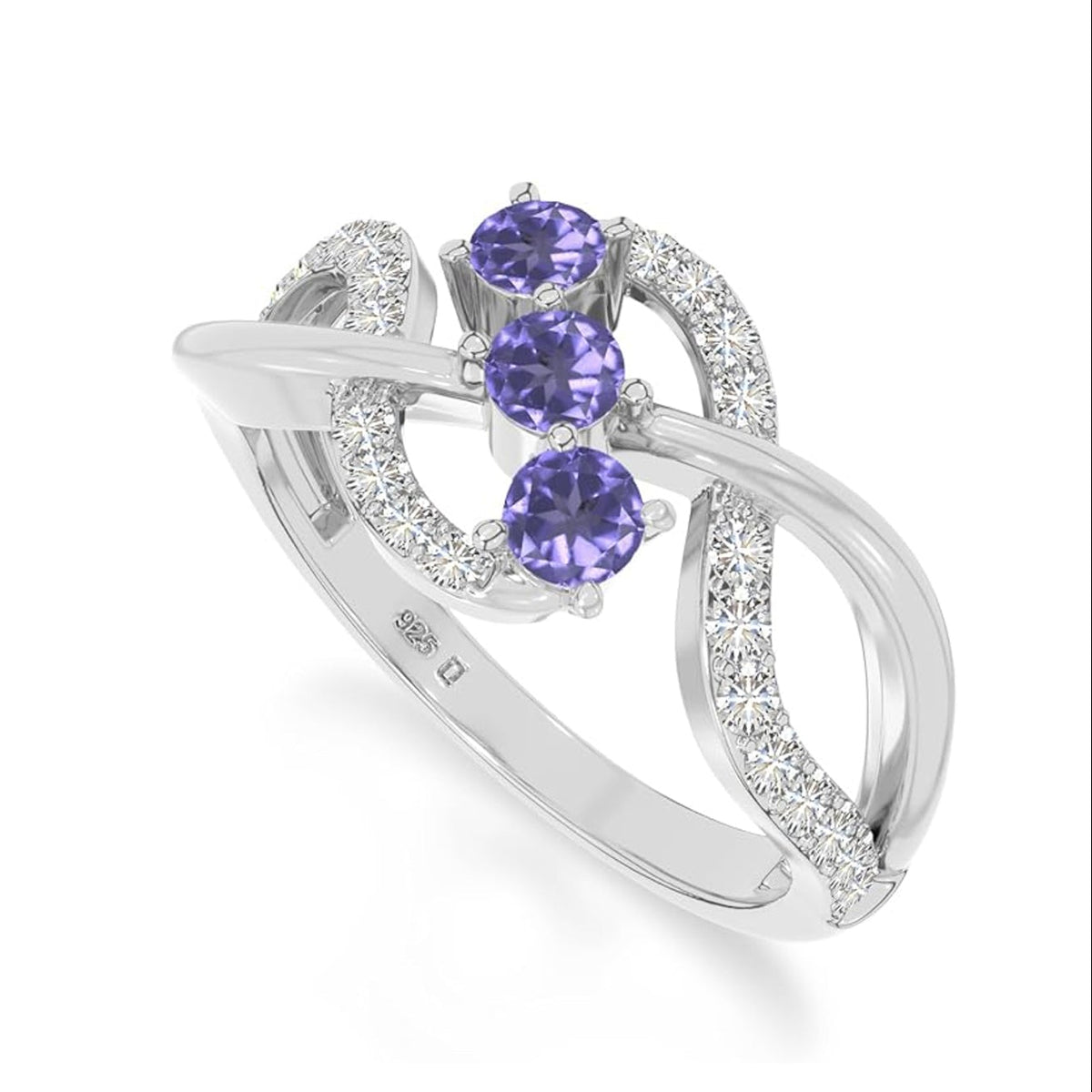 The Deep Blue Flow: London BT & Moissanite Infinity Ring