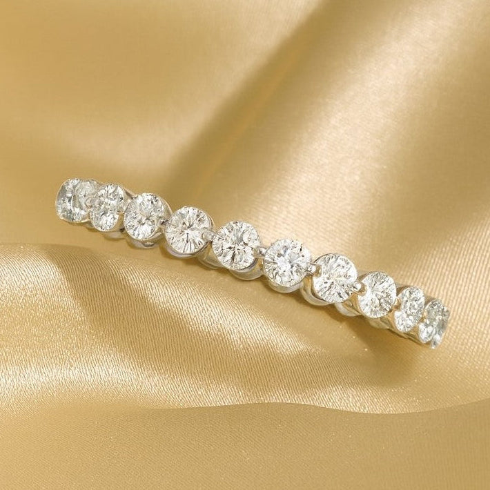 The Endless Sparkle: 1.75ct Moissanite Stackable Eternity Band